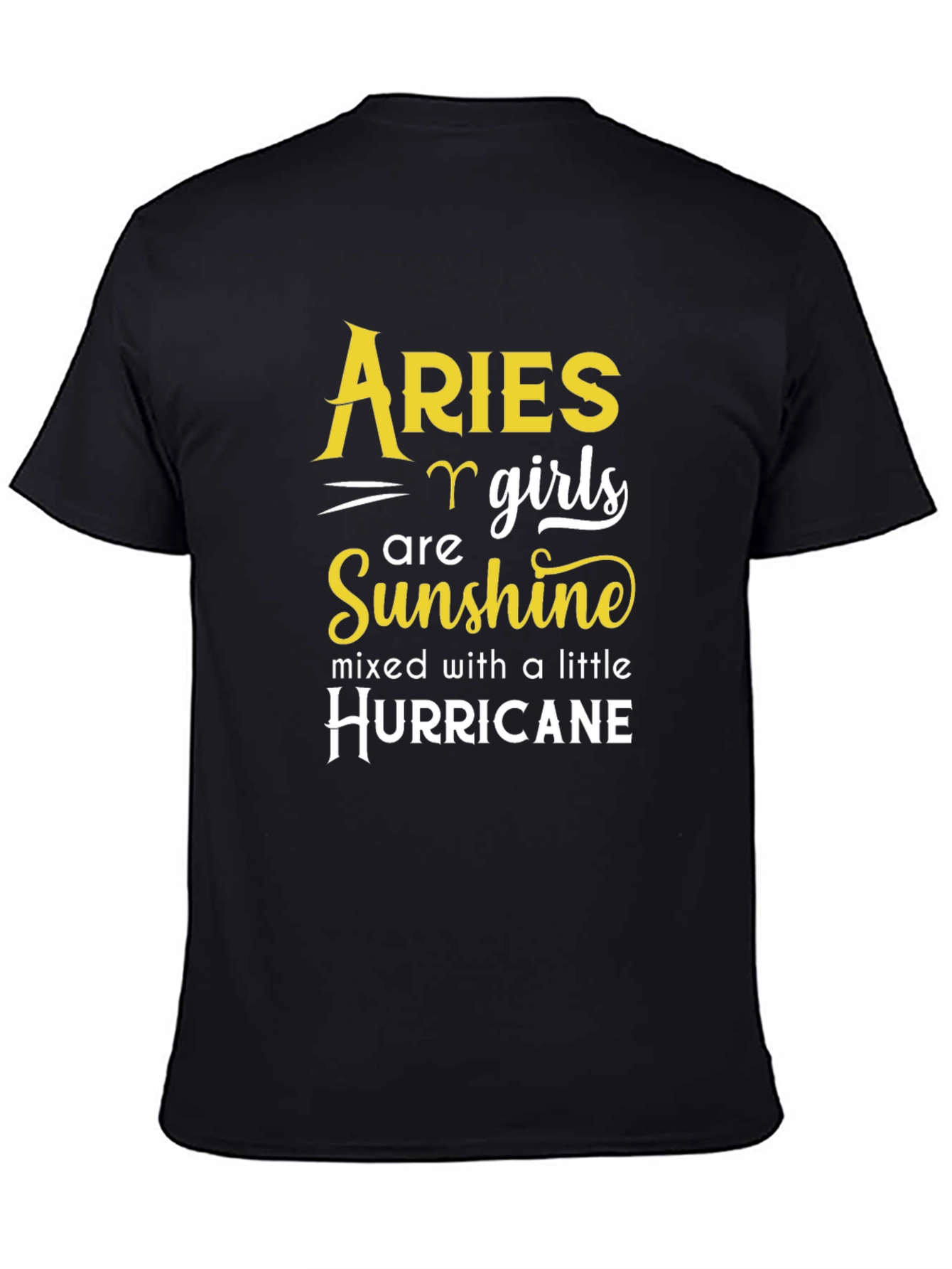 Aries Girls Sunshine Hurricane Black T-Shirt