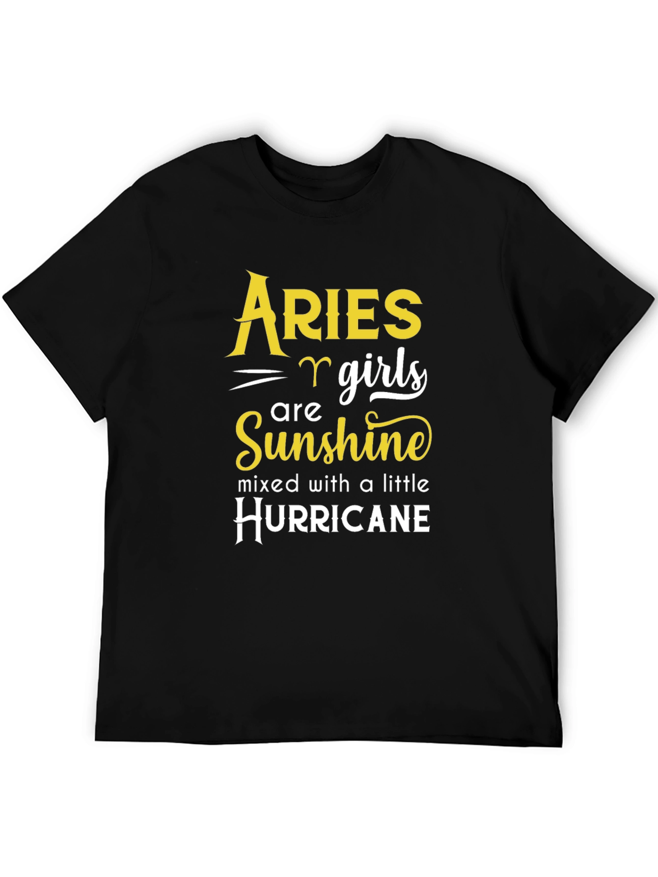 Aries Girls Sunshine Hurricane Black T-Shirt