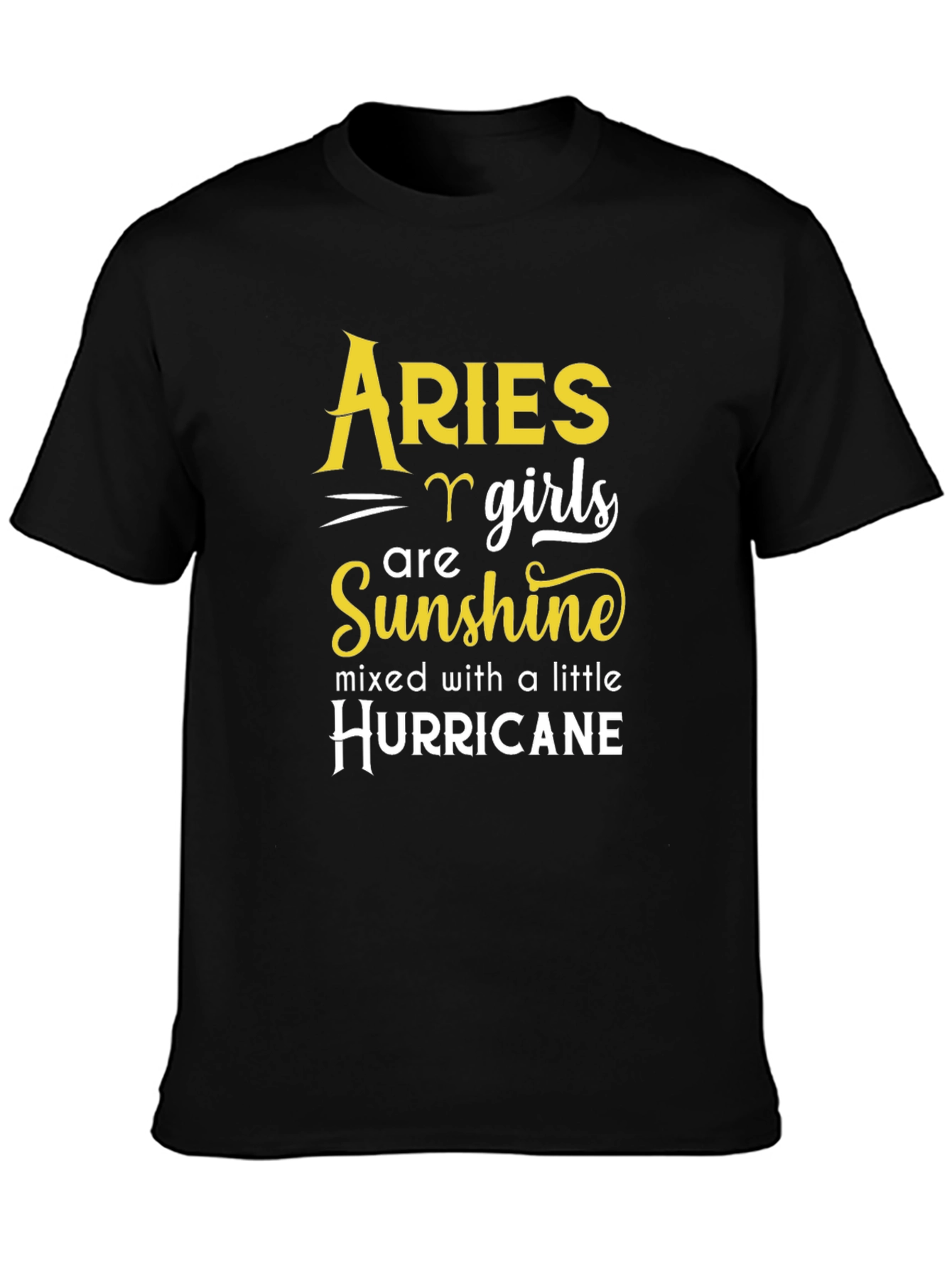 Aries Girls Sunshine Hurricane Black T-Shirt