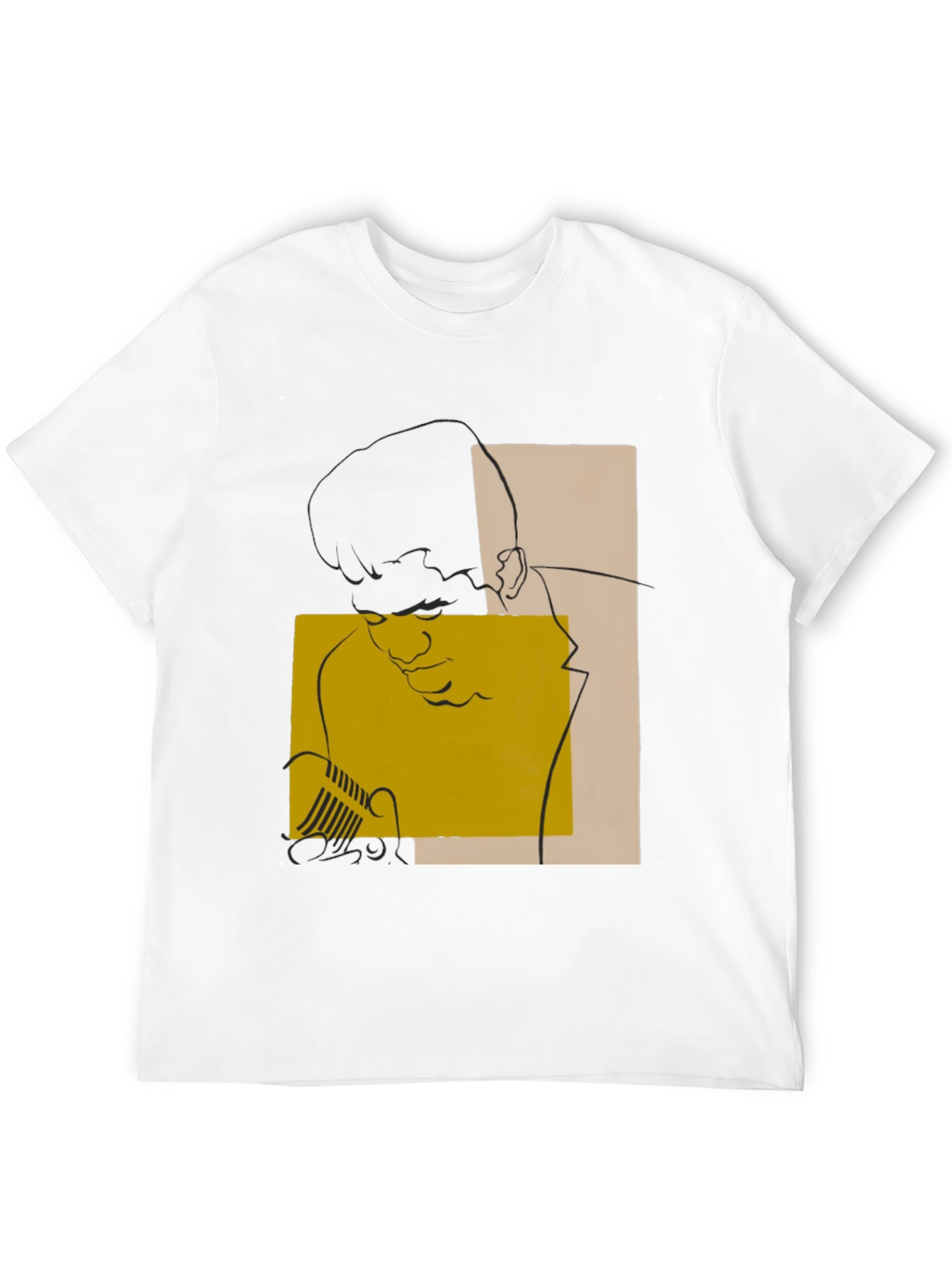 Abstract Graphic Print Black Tee