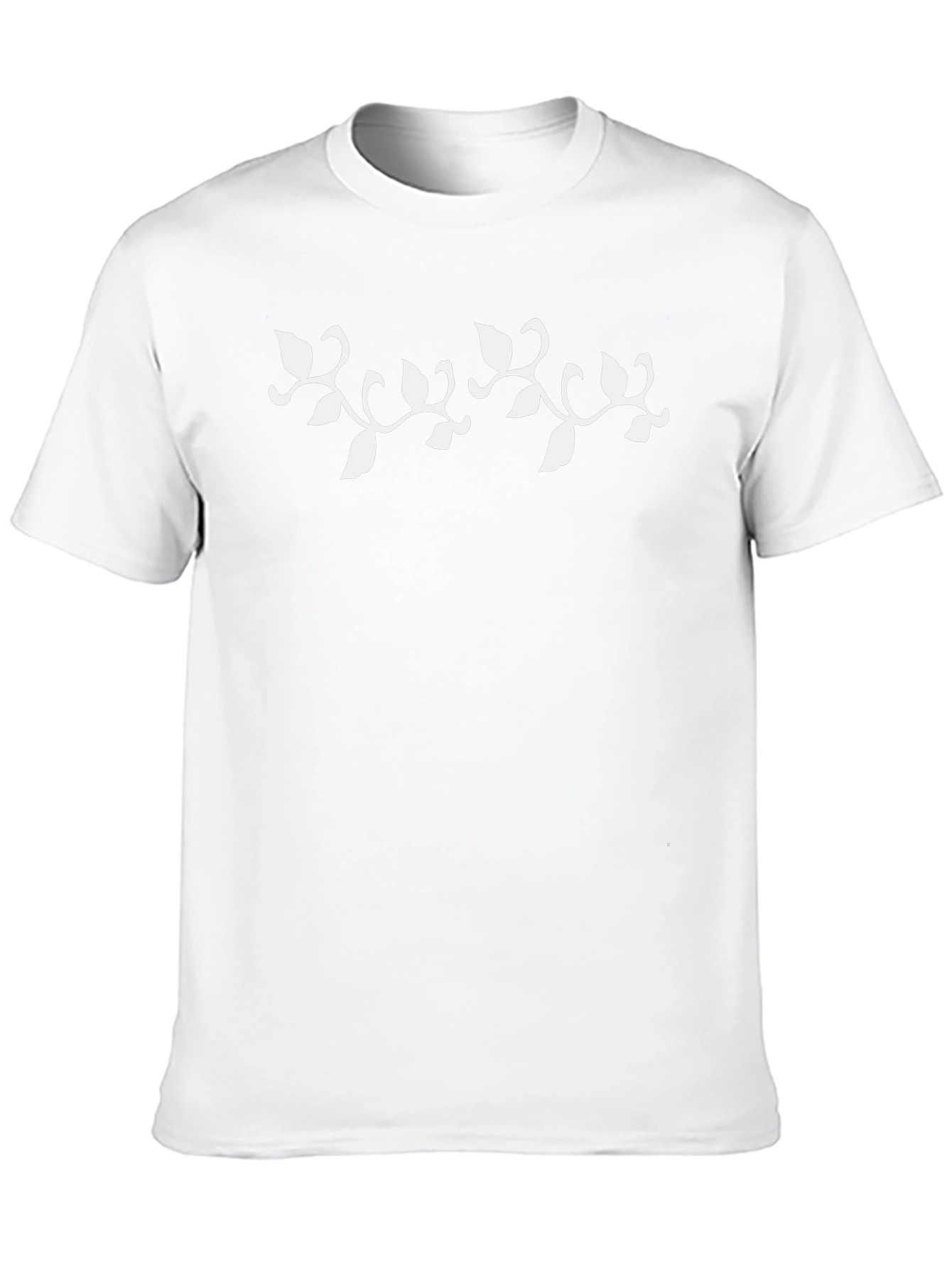 Elegant Leaf Vine Black T-Shirt