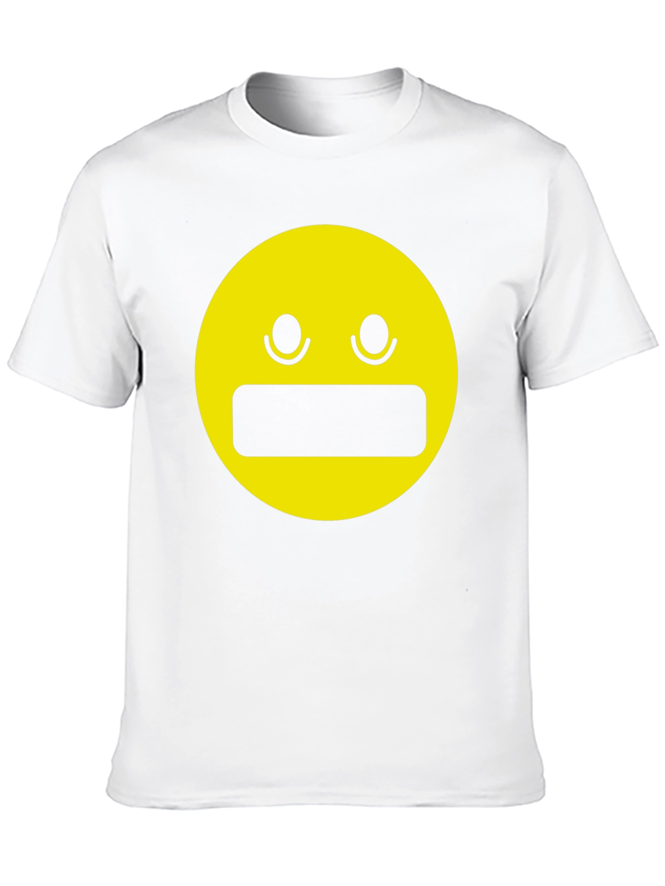 Expressionless Emoji Graphic Tee - Black