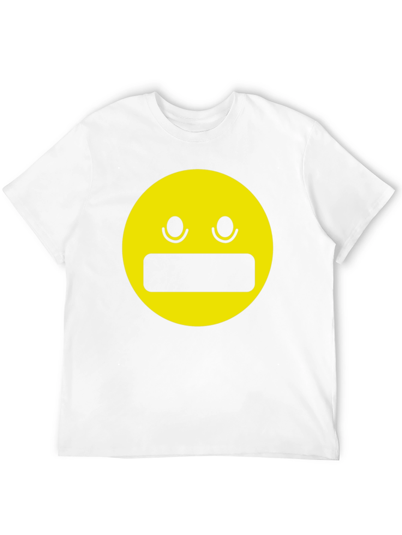 Expressionless Emoji Graphic Tee - Black