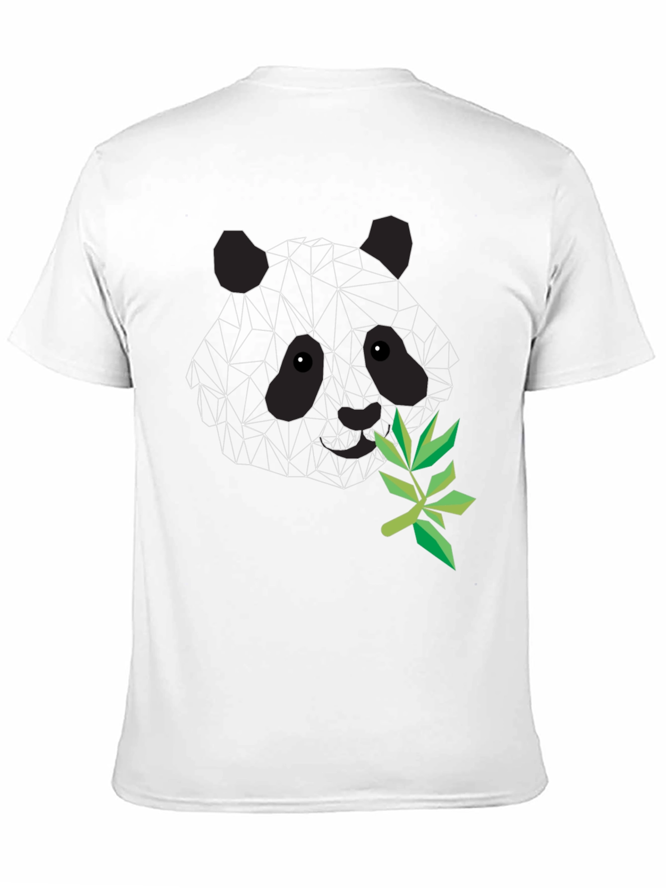 Geometric Panda T-Shirt - Stylish Black Tee