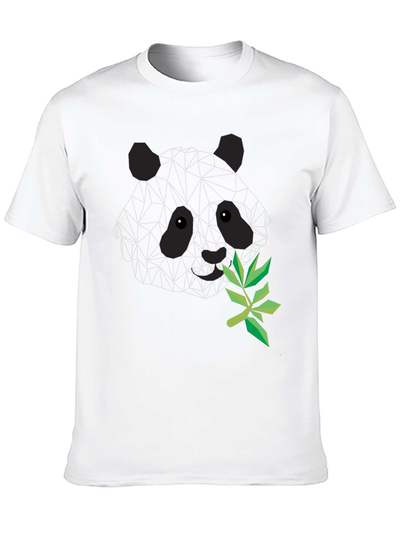 Geometric Panda T-Shirt - Stylish Black Tee