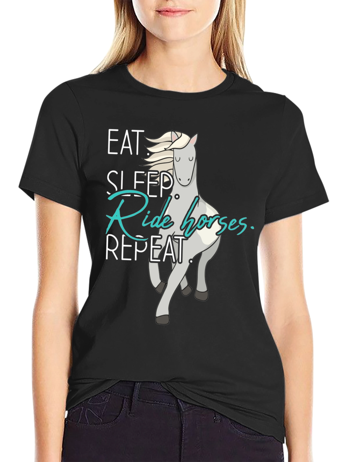 Eat Sleep Ride Horses Repeat T-Shirt