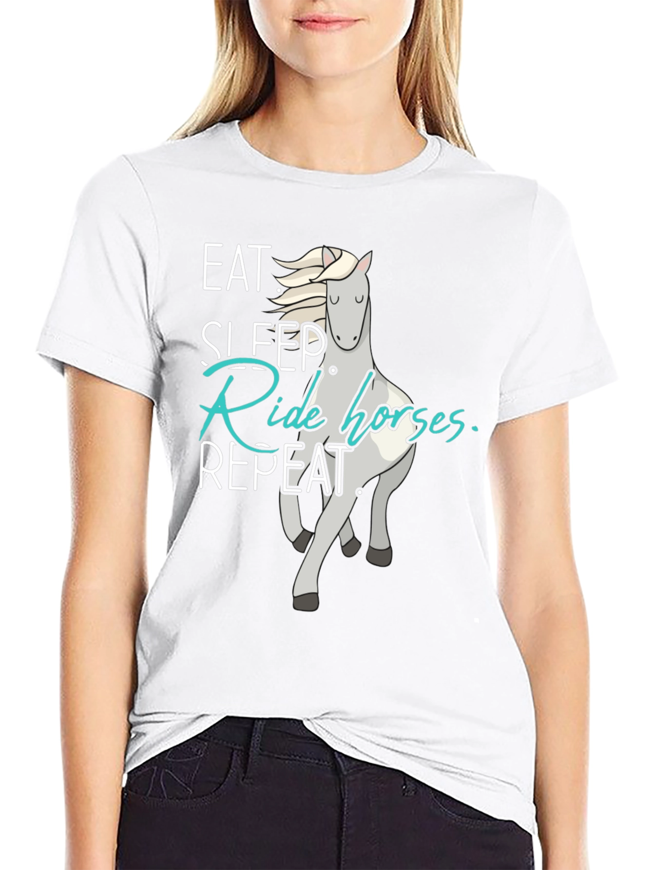 Eat Sleep Ride Horses Repeat T-Shirt