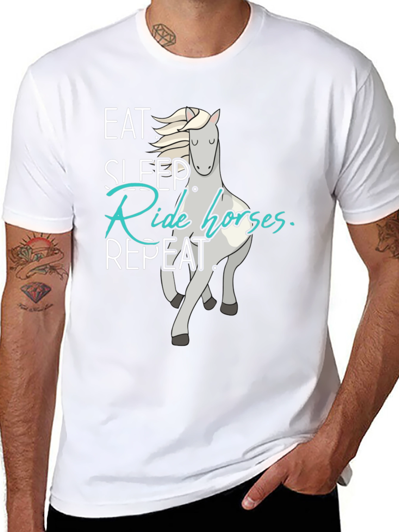 Eat Sleep Ride Horses Repeat T-Shirt