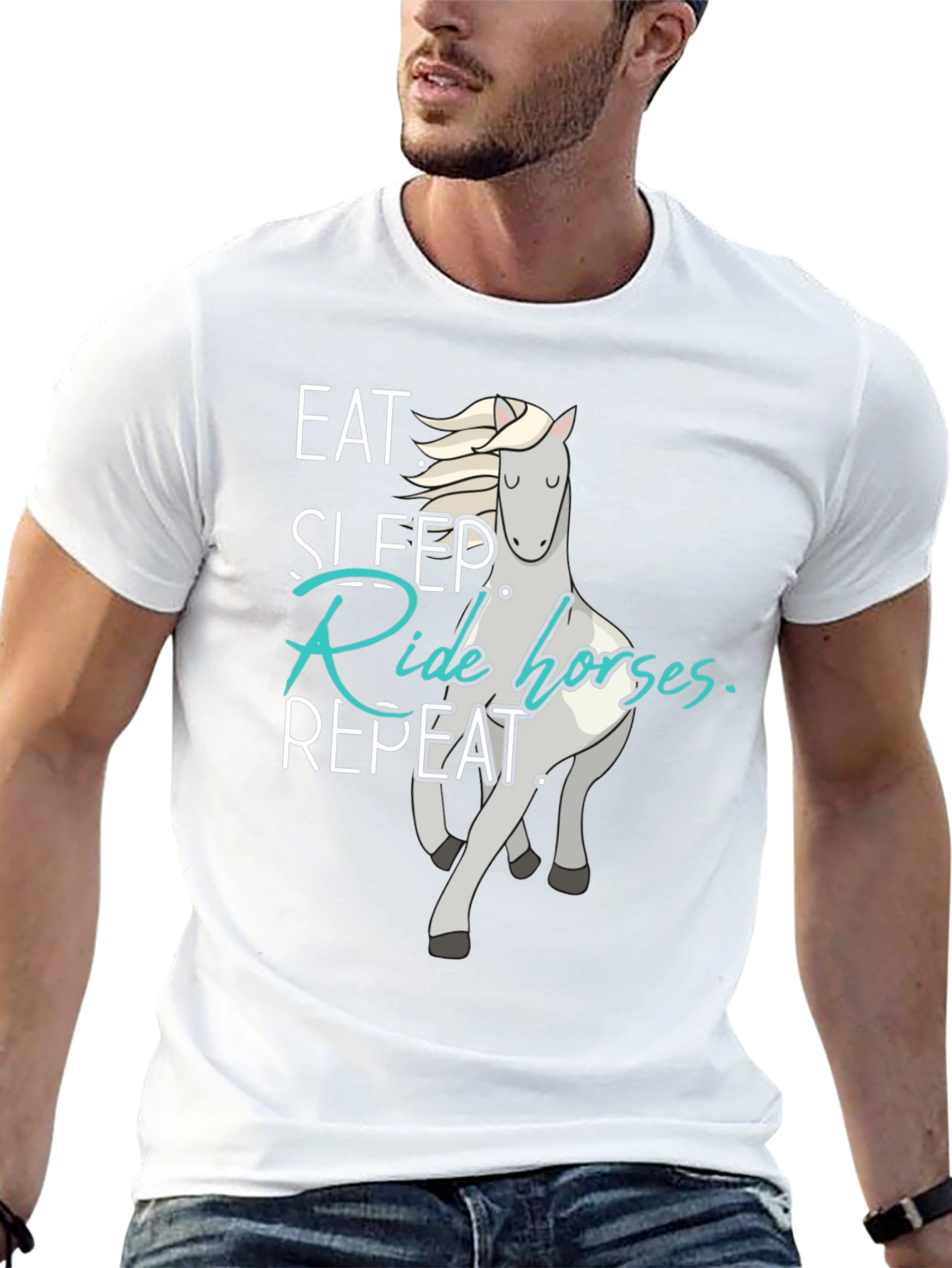 Eat Sleep Ride Horses Repeat T-Shirt