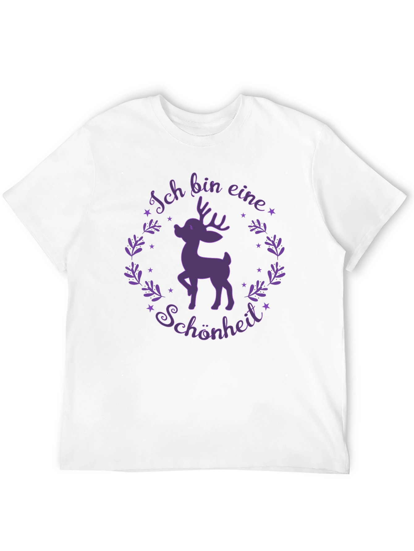 Ich Bin Eine Schönheit Deer Graphic Tee - Black