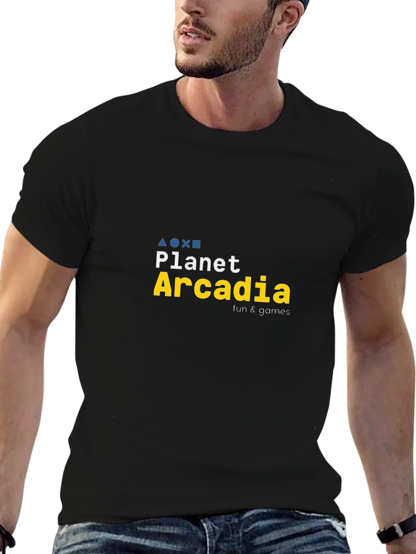 Planet Arcadia Black Graphic T-Shirt