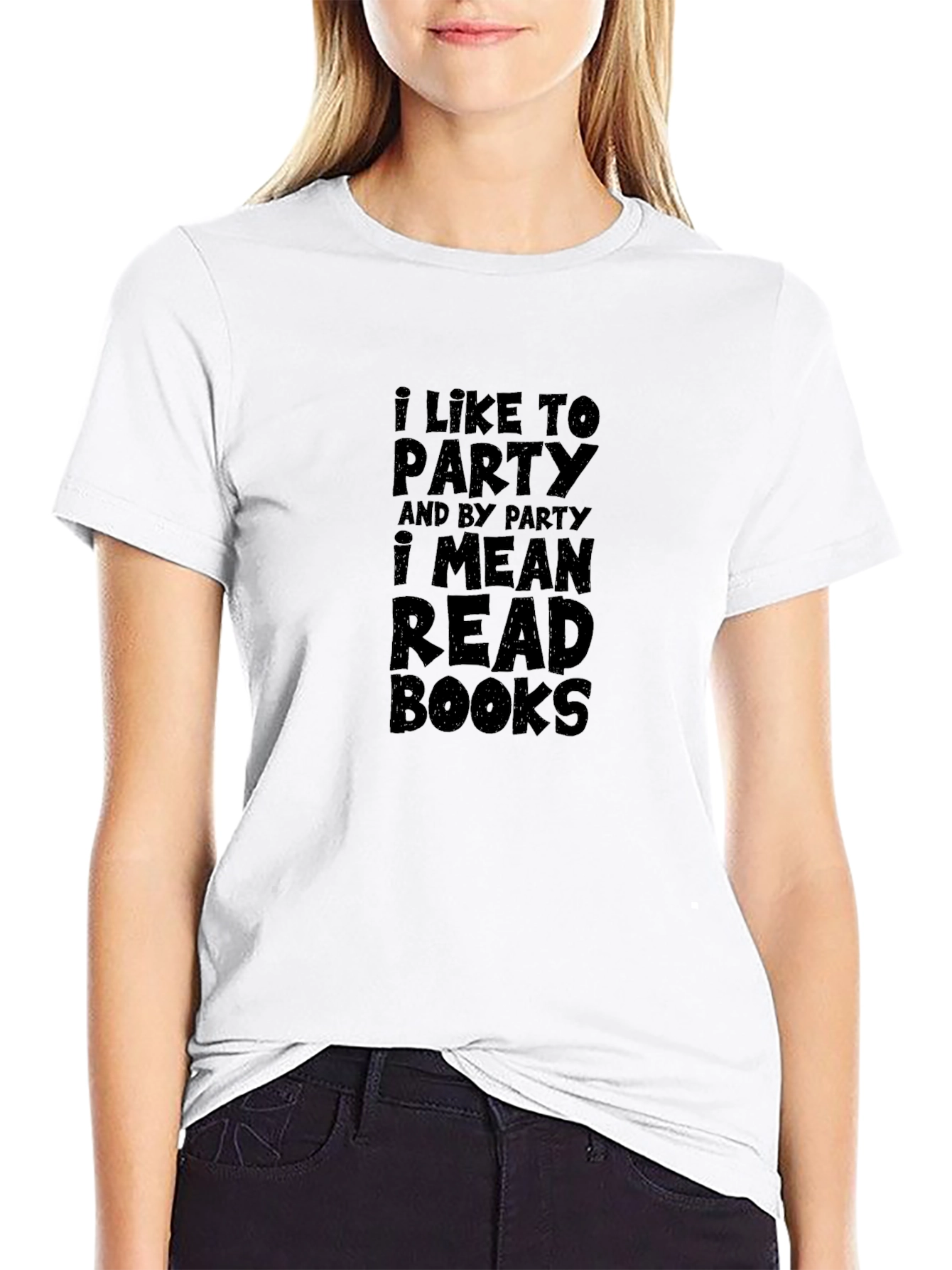I Like to Party & Read Books Funny T-Shirt