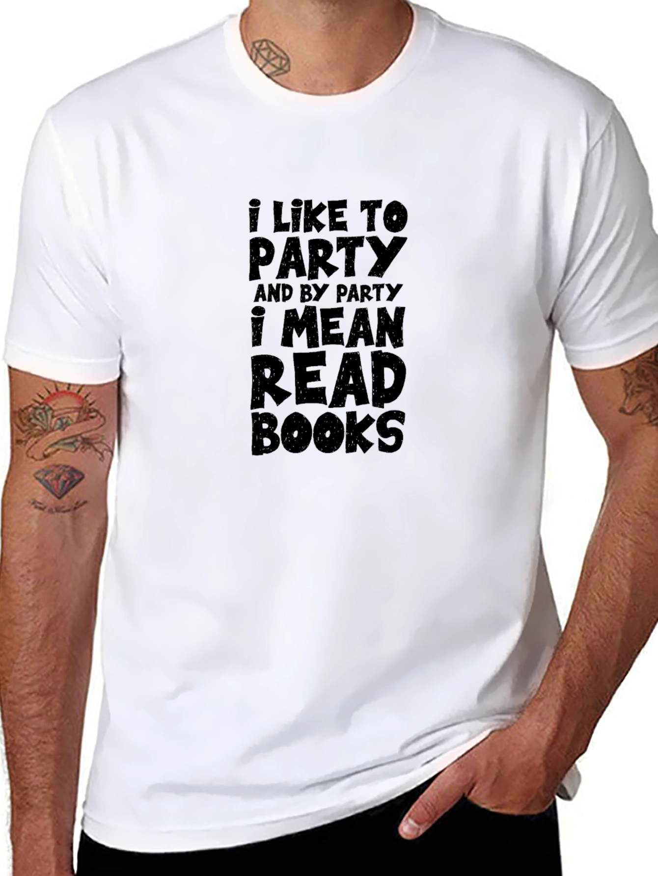 I Like to Party & Read Books Funny T-Shirt