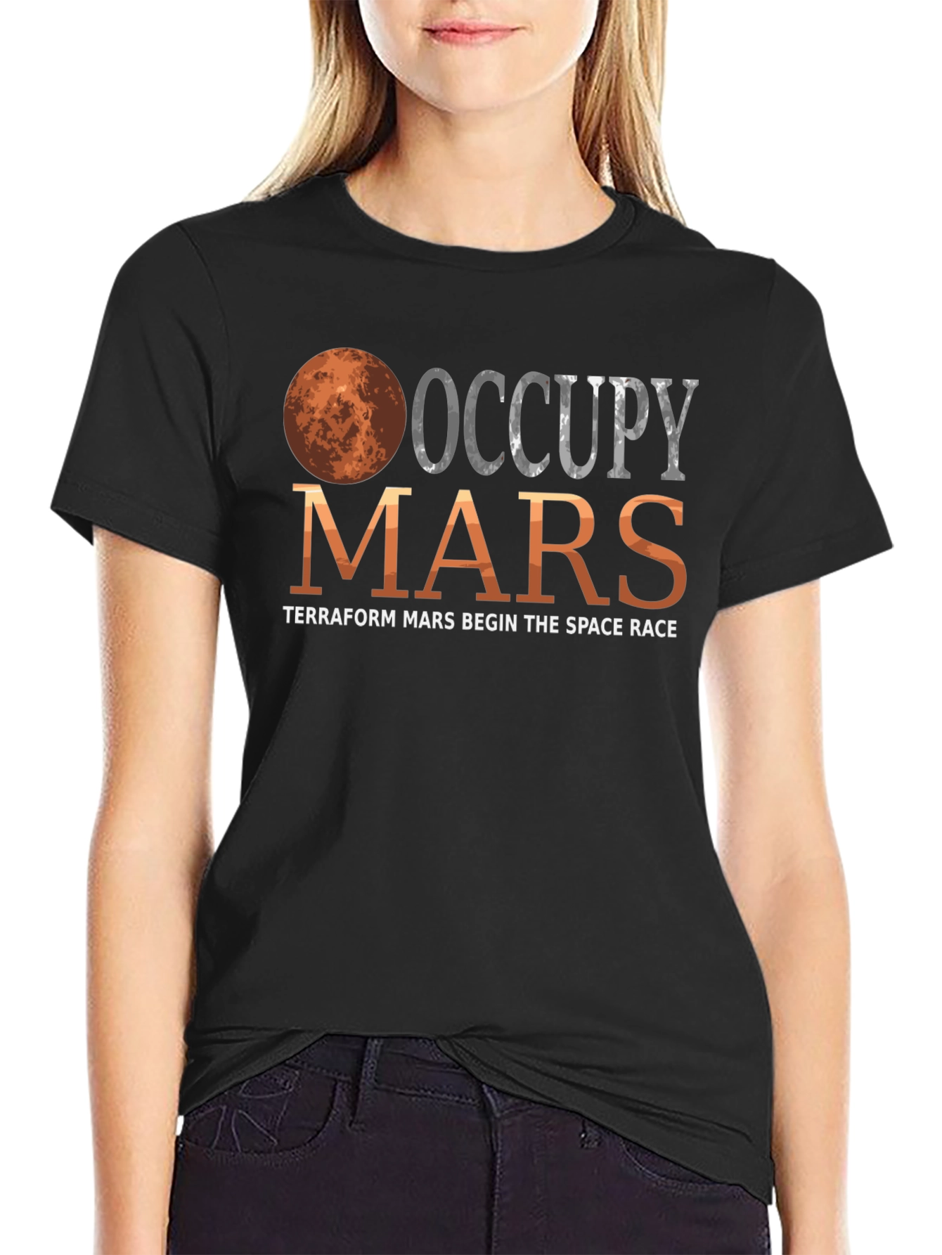 Occupy Mars T-Shirt Terraform Mars Space Race Tee