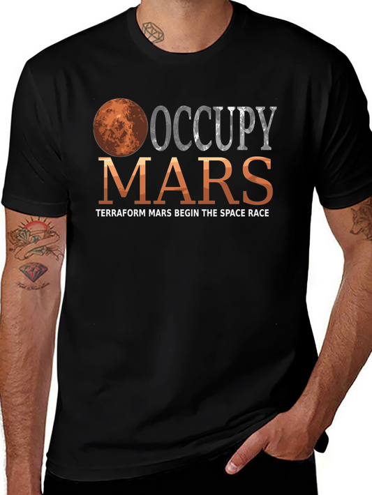 Occupy Mars T-Shirt Terraform Mars Space Race Tee