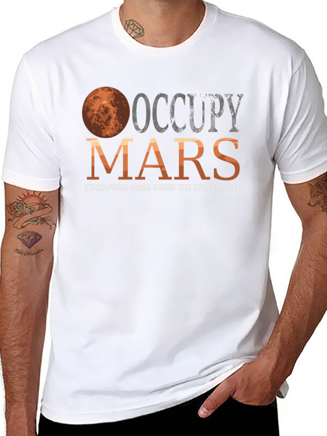 Occupy Mars T-Shirt Terraform Mars Space Race Tee