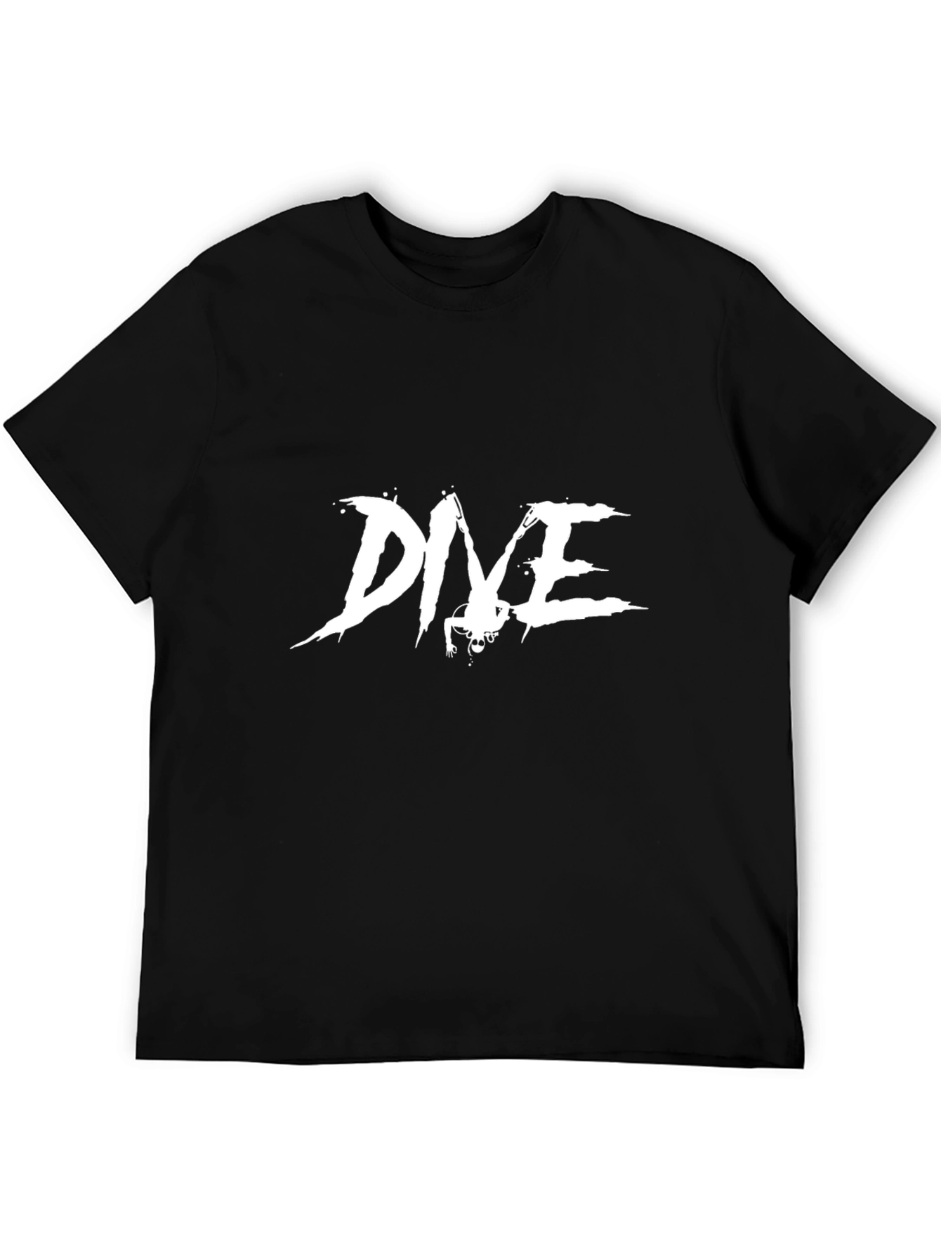 DIVE Graphic Print Black T-Shirt