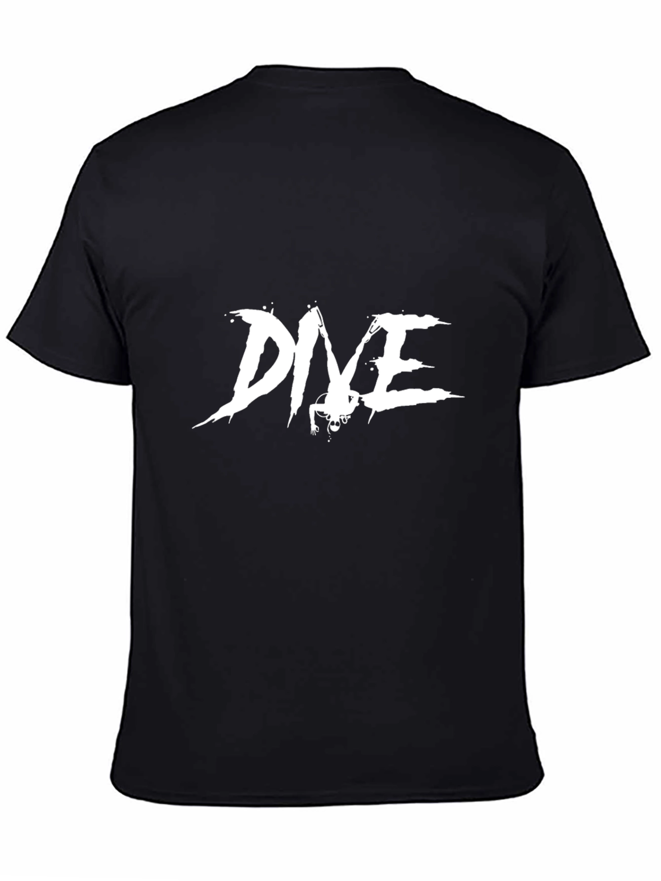 DIVE Graphic Print Black T-Shirt