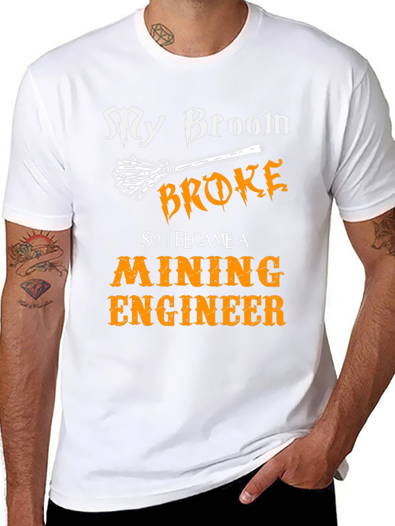 Mining Engineer Broom T-Shirt