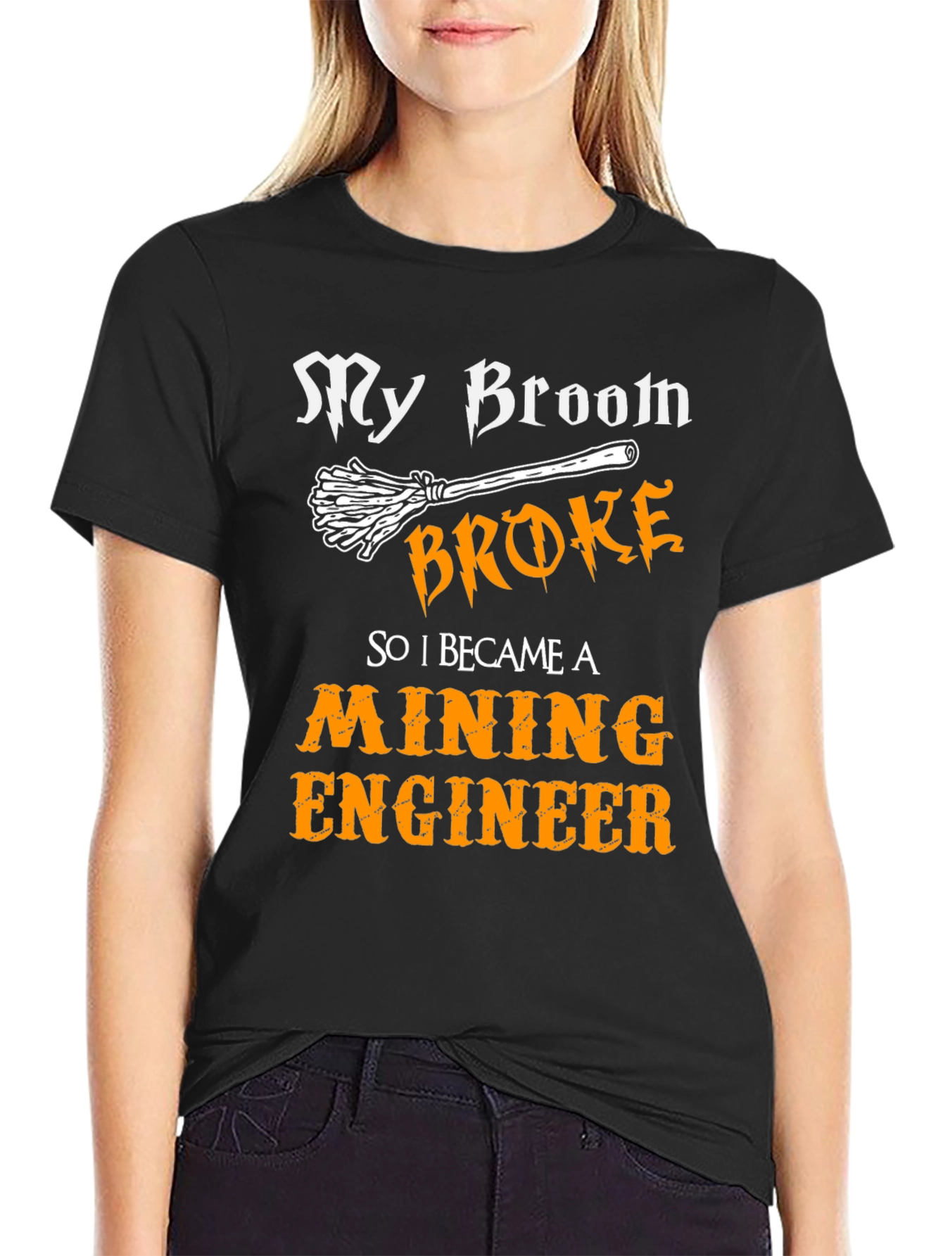 Mining Engineer Broom T-Shirt