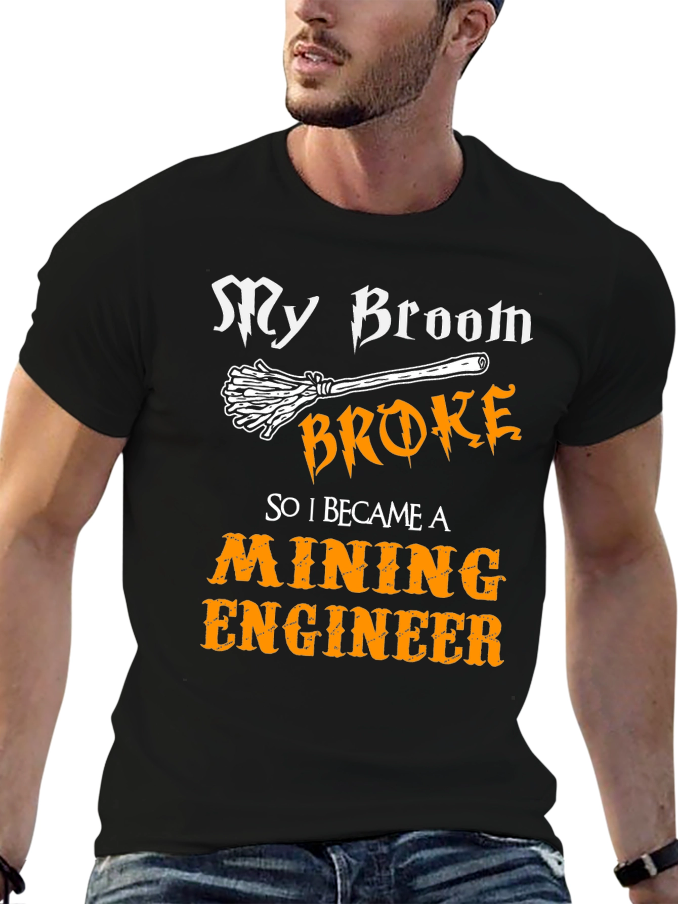 Mining Engineer Broom T-Shirt
