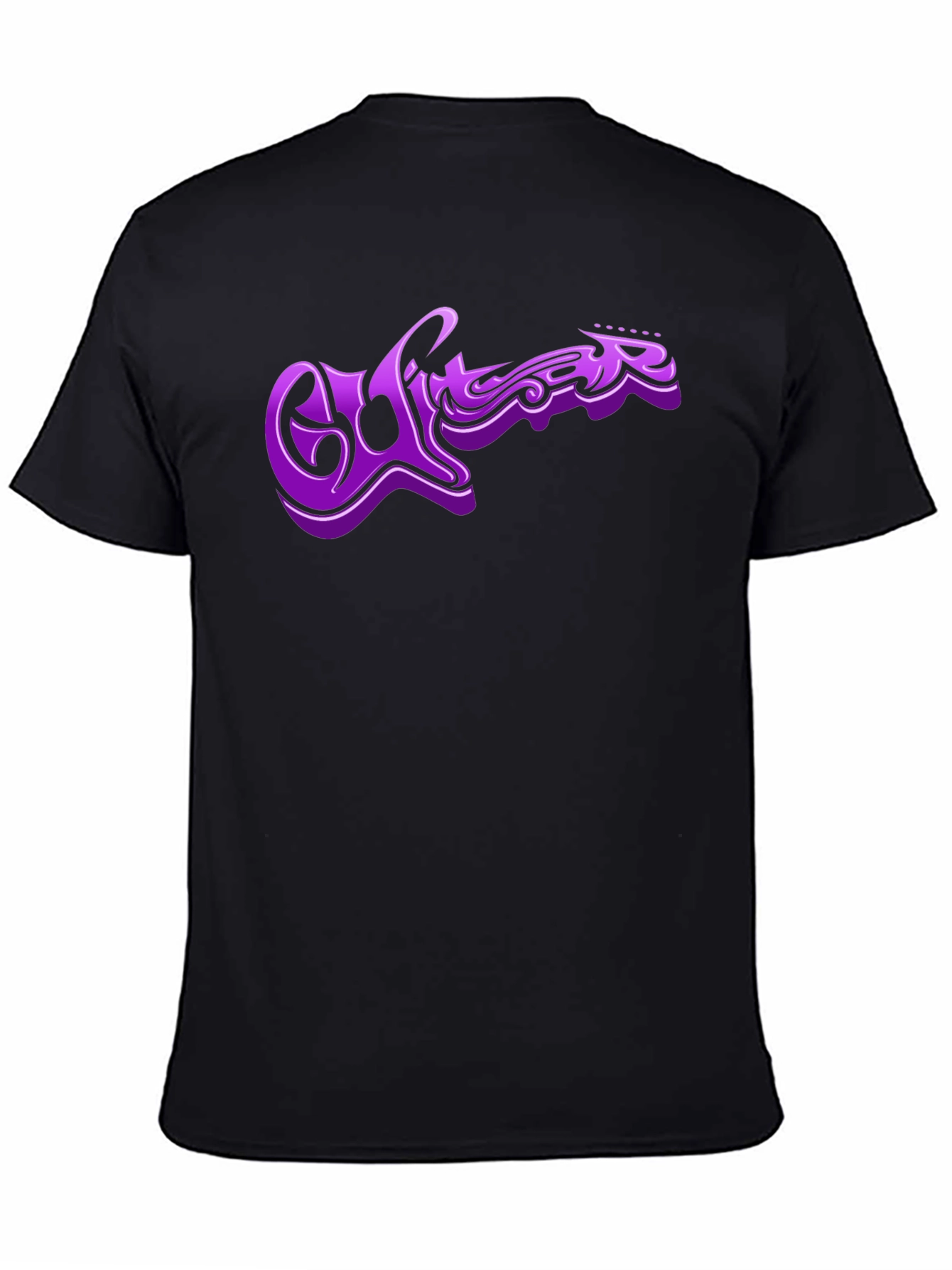 Purple Guitar Graphic T-Shirt