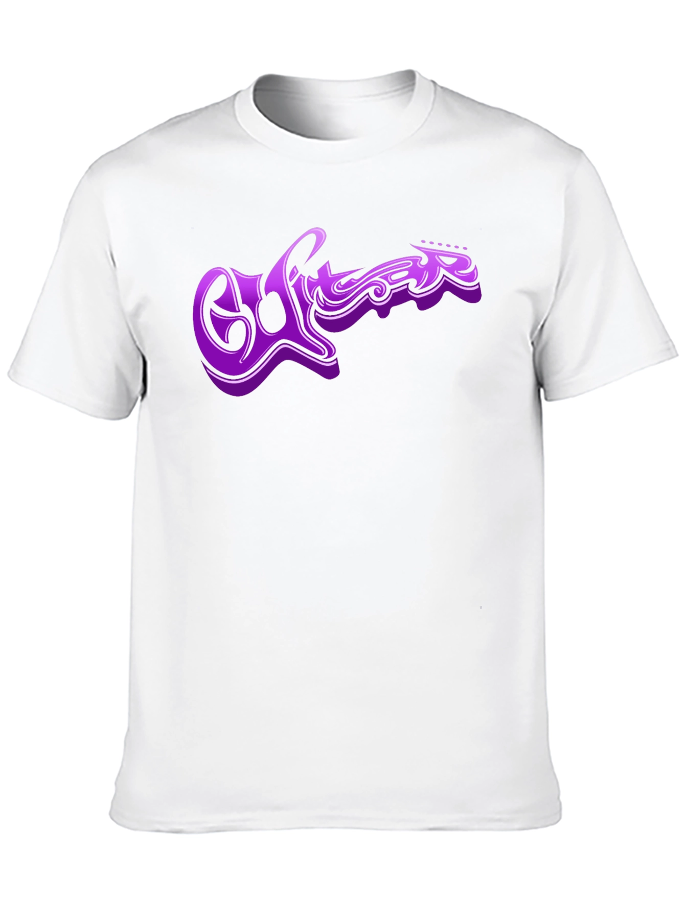 Purple Guitar Graphic T-Shirt