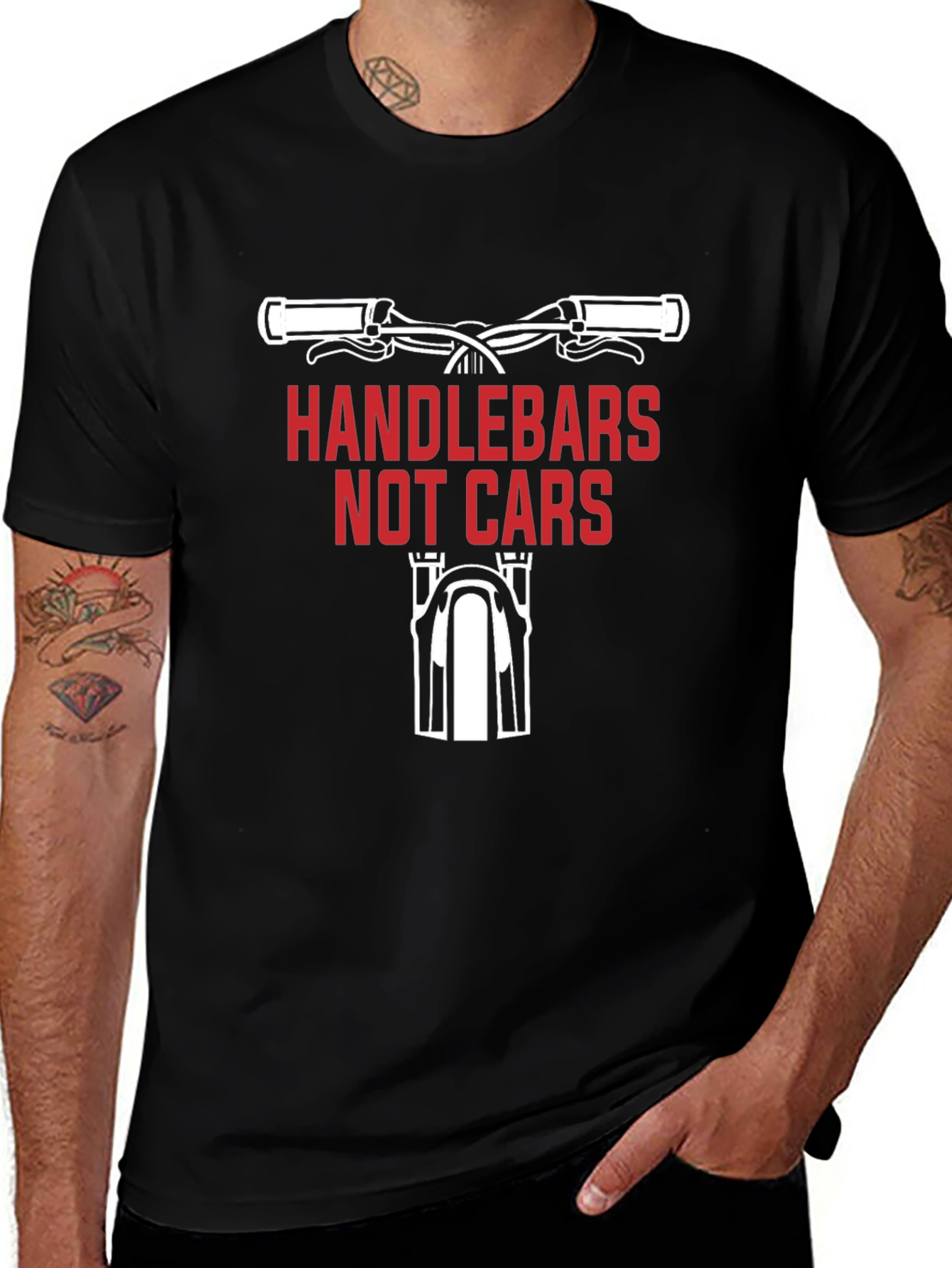Handlebars Not Cars Graphic Tee