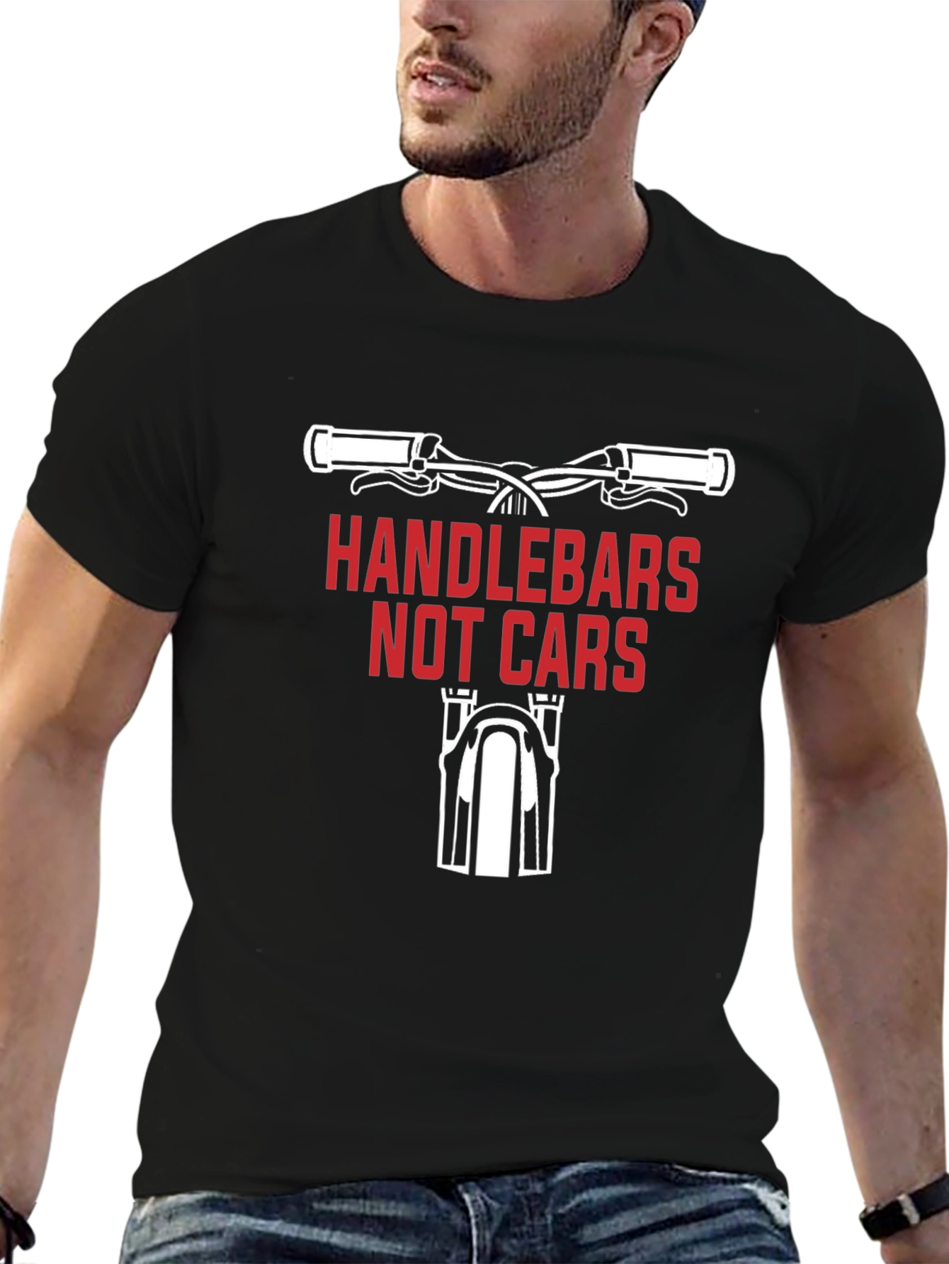 Handlebars Not Cars Graphic Tee