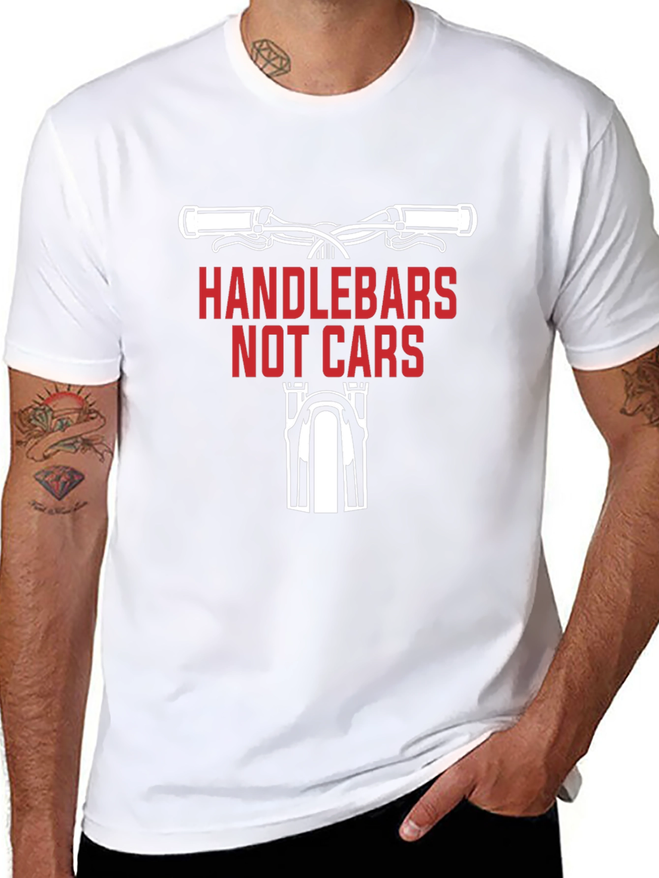 Handlebars Not Cars Graphic Tee