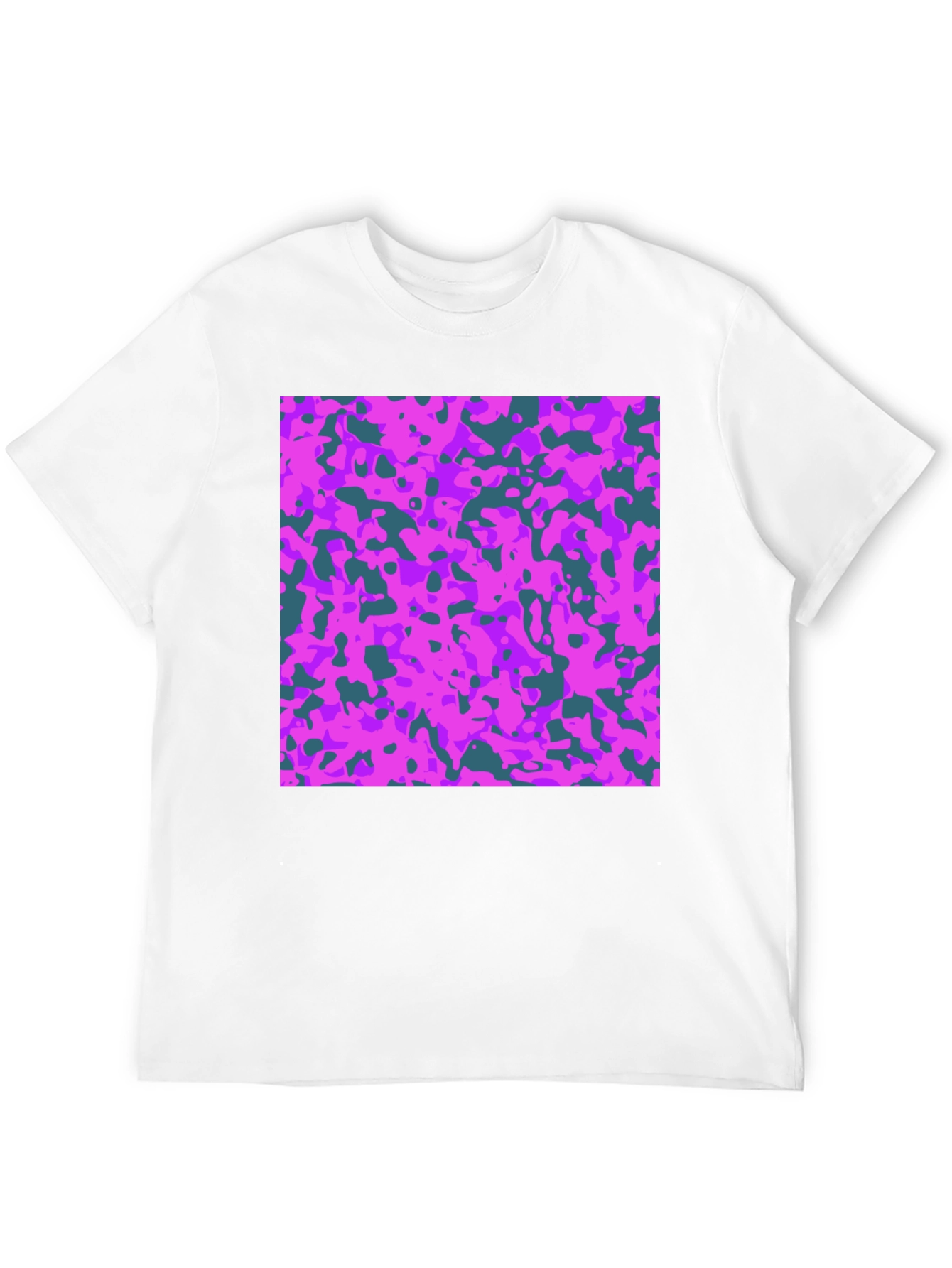 Abstract Camo Print Tee - Black