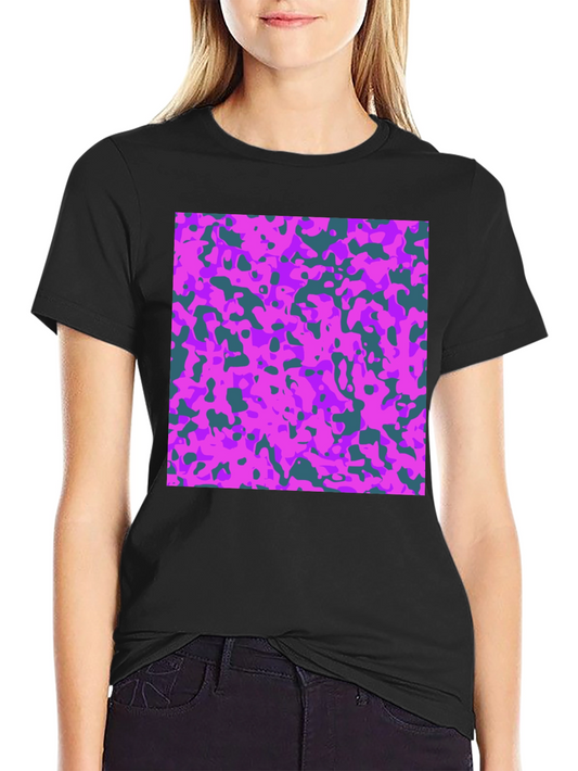 Abstract Camo Print Tee - Black