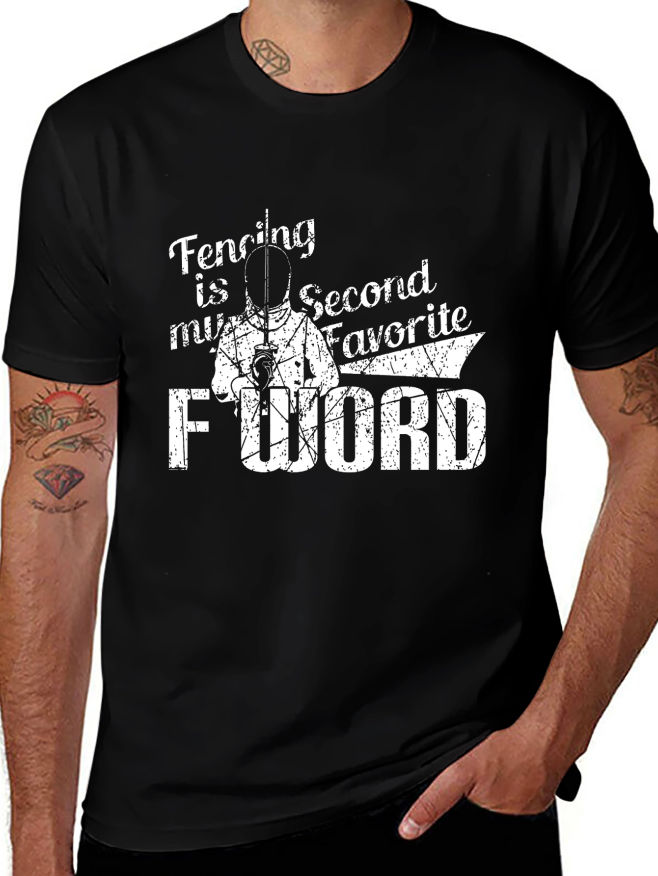 Fencing Second Favorite F-Word Graphic Tee