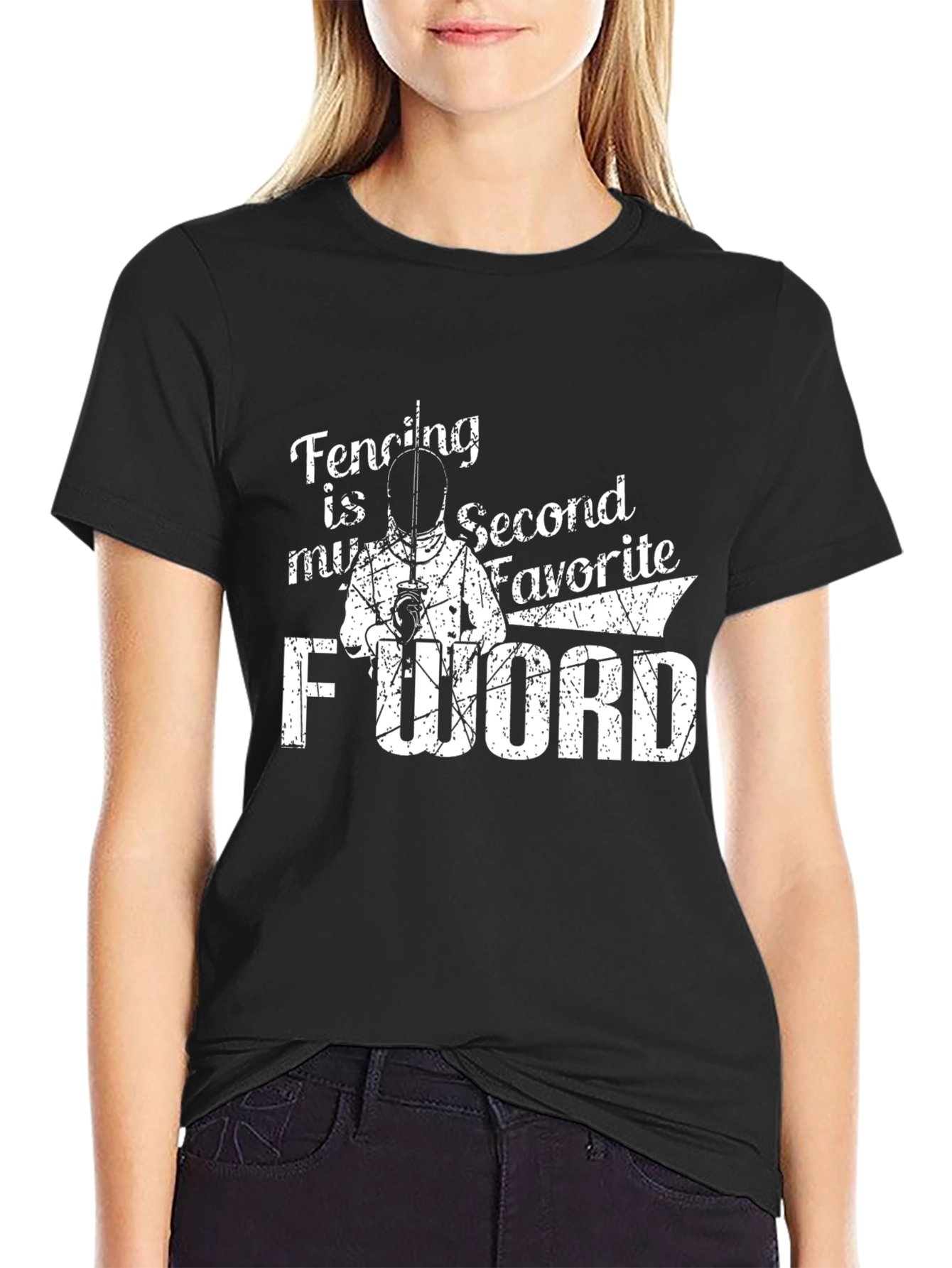 Fencing Second Favorite F-Word Graphic Tee