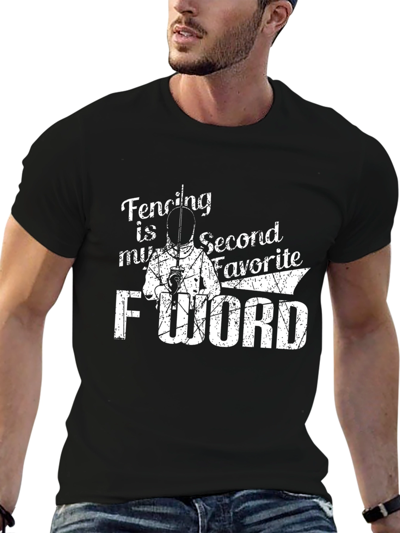 Fencing Second Favorite F-Word Graphic Tee