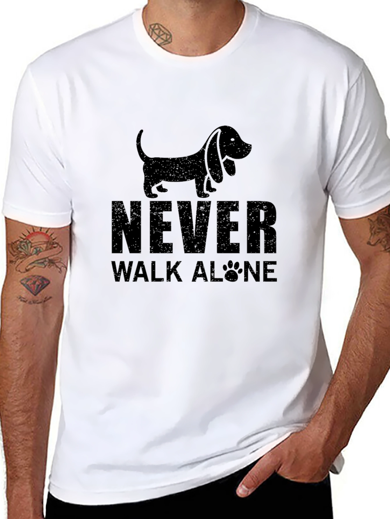 Never Walk Alone Dog T-Shirt