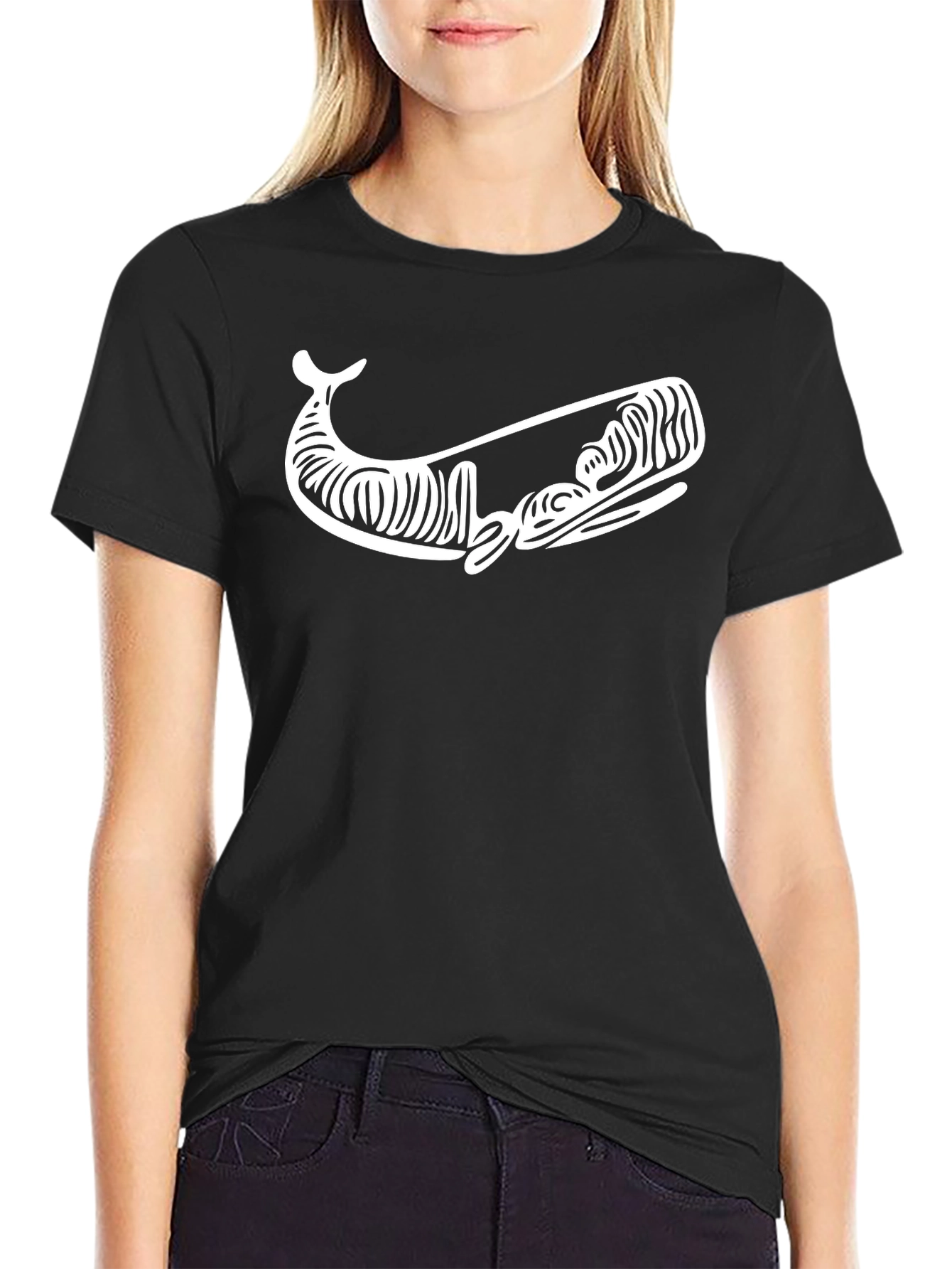 Whale Graphic Print Tee - Stylish Casual Comfort