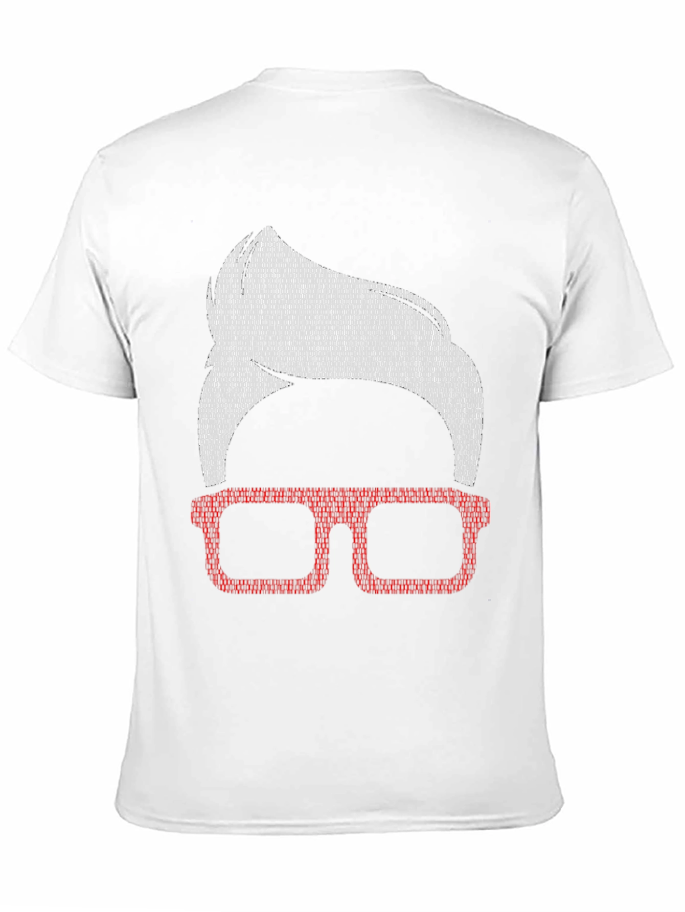 Stylish Nerd Tee: Retro Glasses & Hair Design