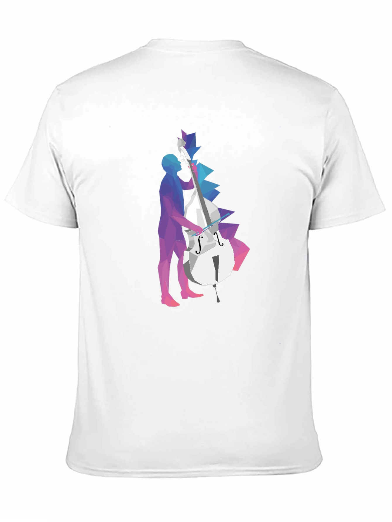 Abstract Bass Player Graphic Tee - Black T-Shirt