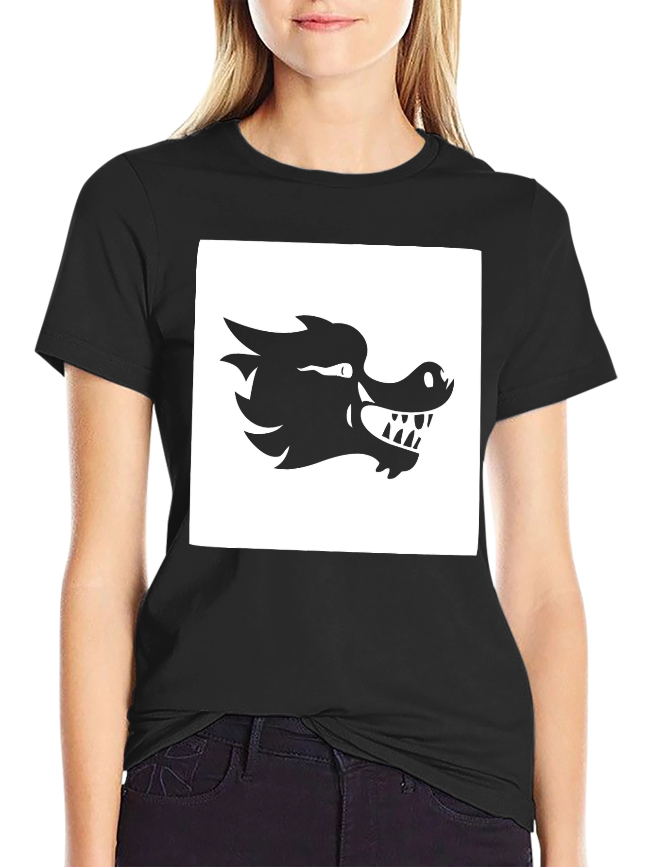 Dragon Graphic T-Shirt - Bold Black Design