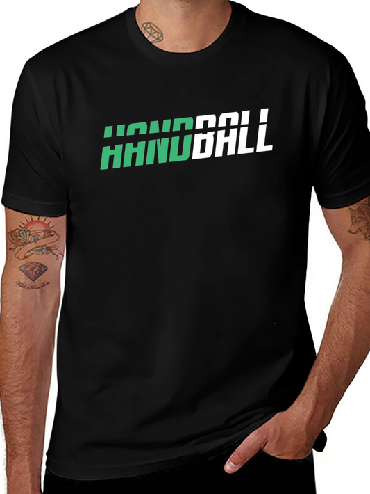 Handball Graphic Tee - Sporty Black T-Shirt
