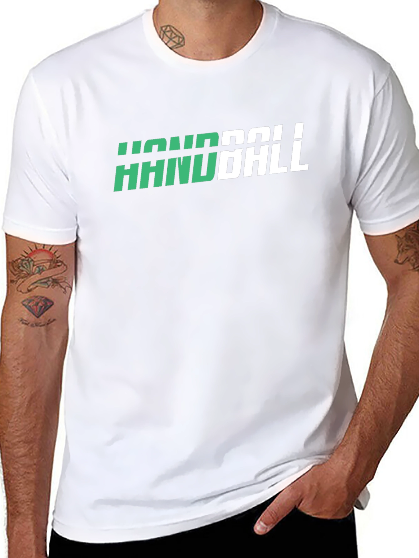 Handball Graphic Tee - Sporty Black T-Shirt