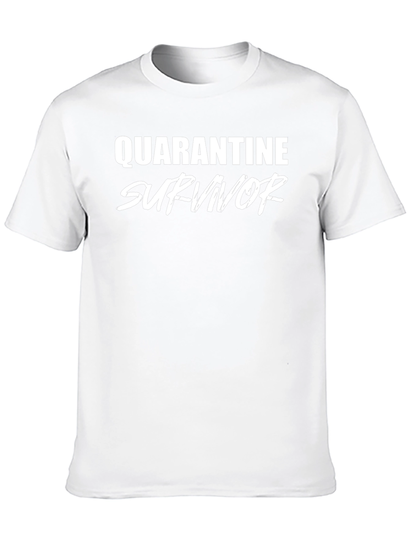 Quarantine Survivor T-Shirt - Black Crew Neck Tee