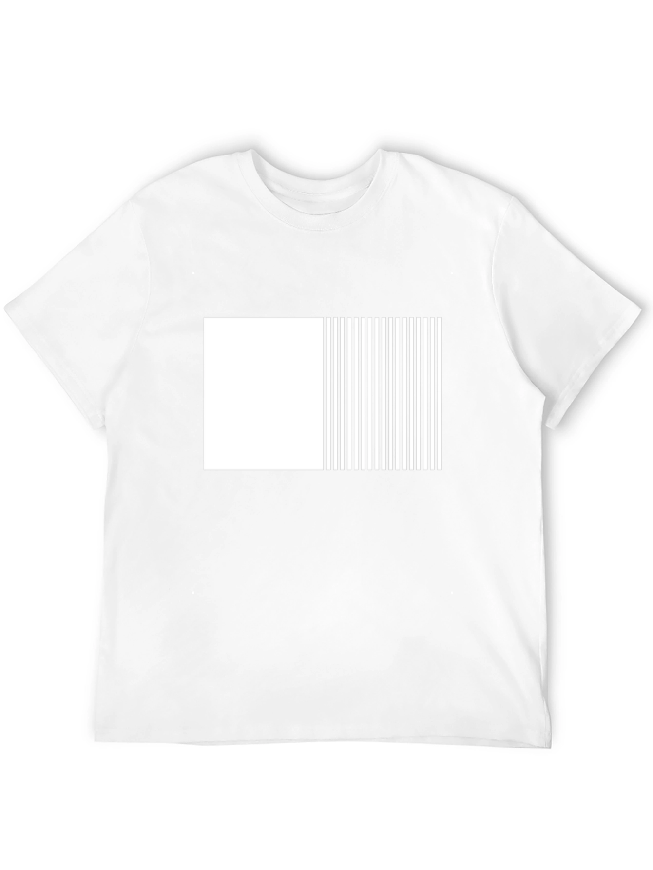 Modern Black & White Graphic Tee - Abstract Design