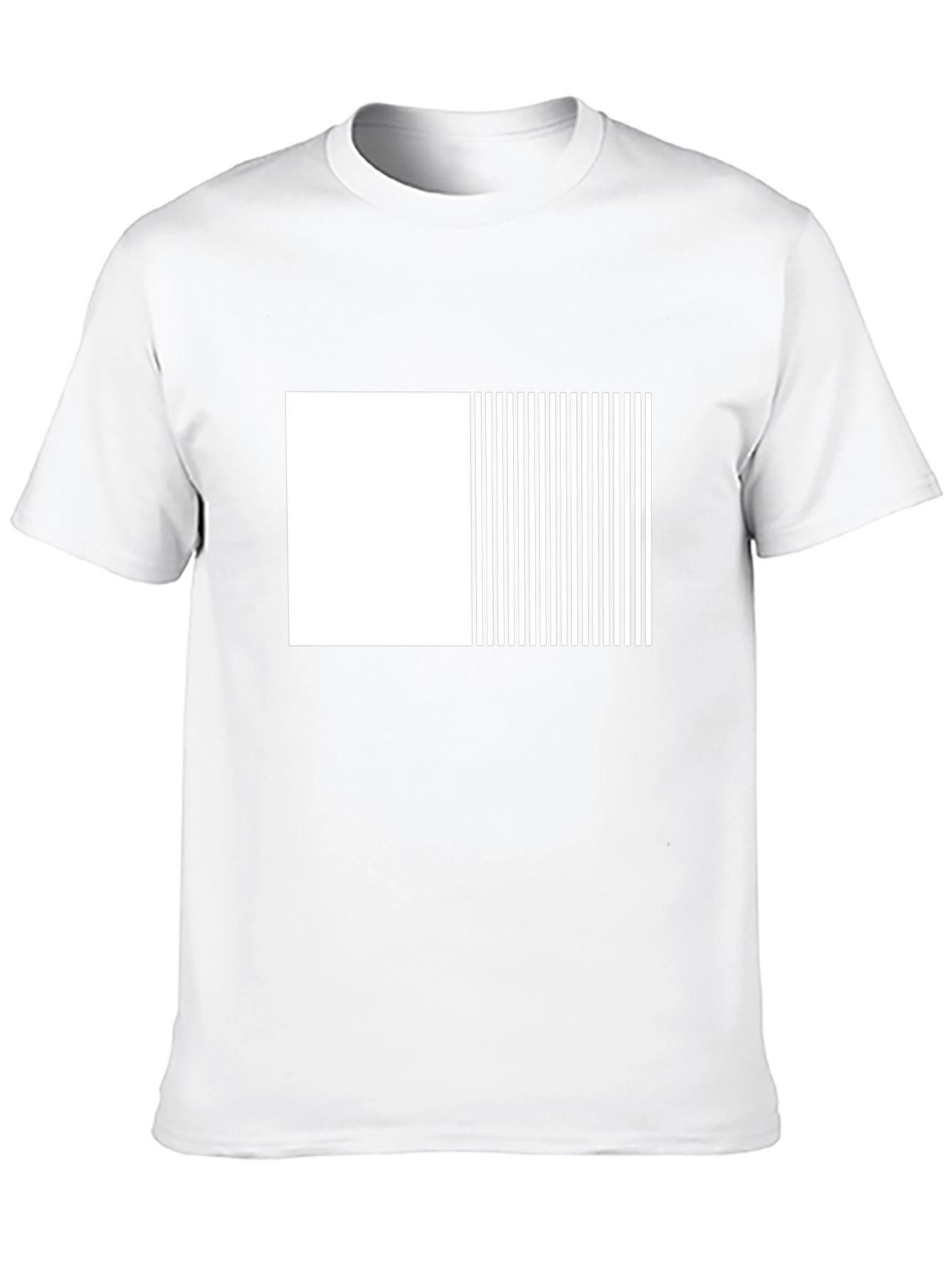Modern Black & White Graphic Tee - Abstract Design