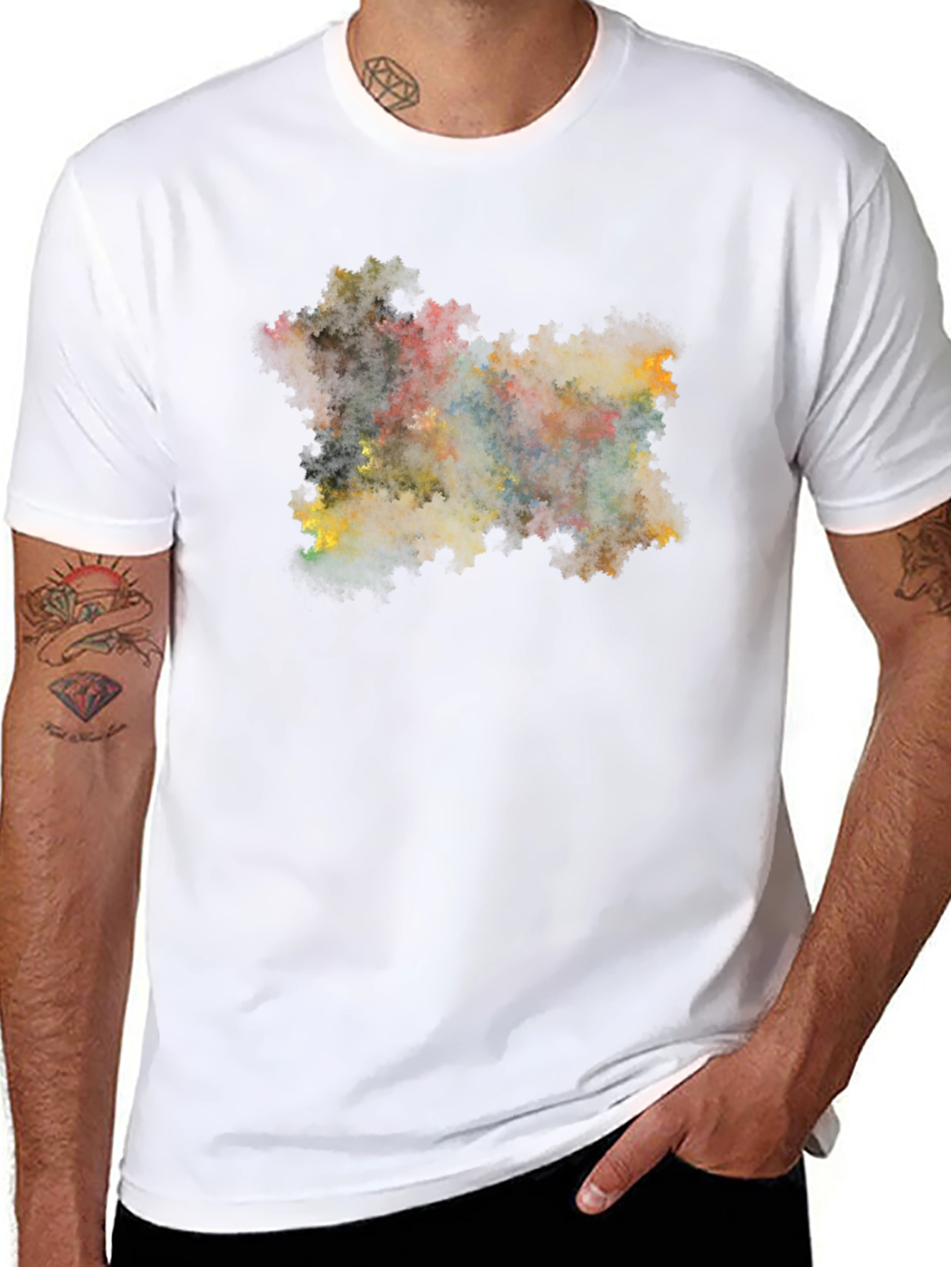Abstract Art Graphic Tee - Unisex Black T-Shirt