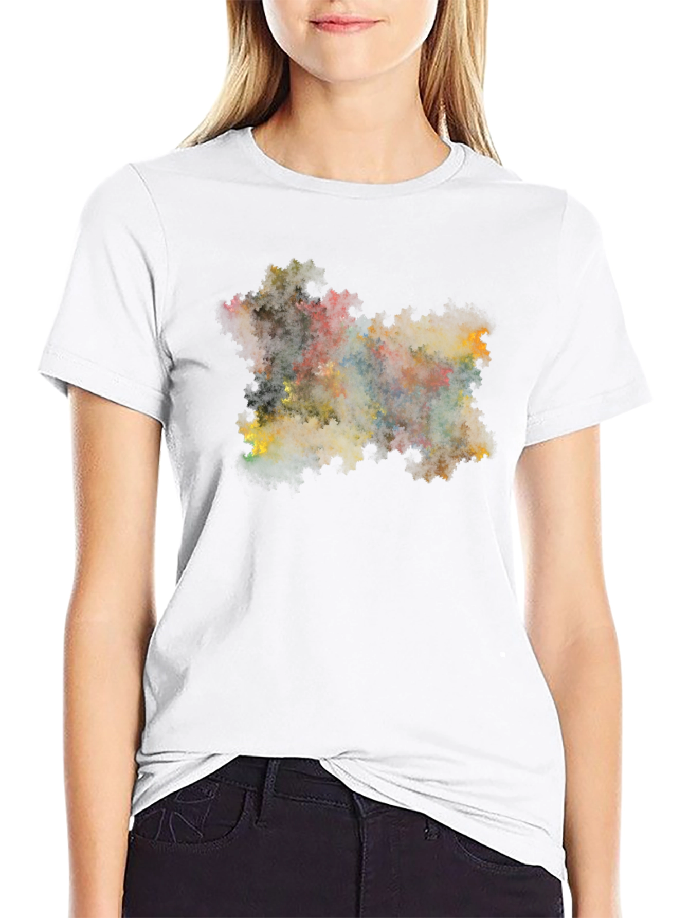 Abstract Art Graphic Tee - Unisex Black T-Shirt