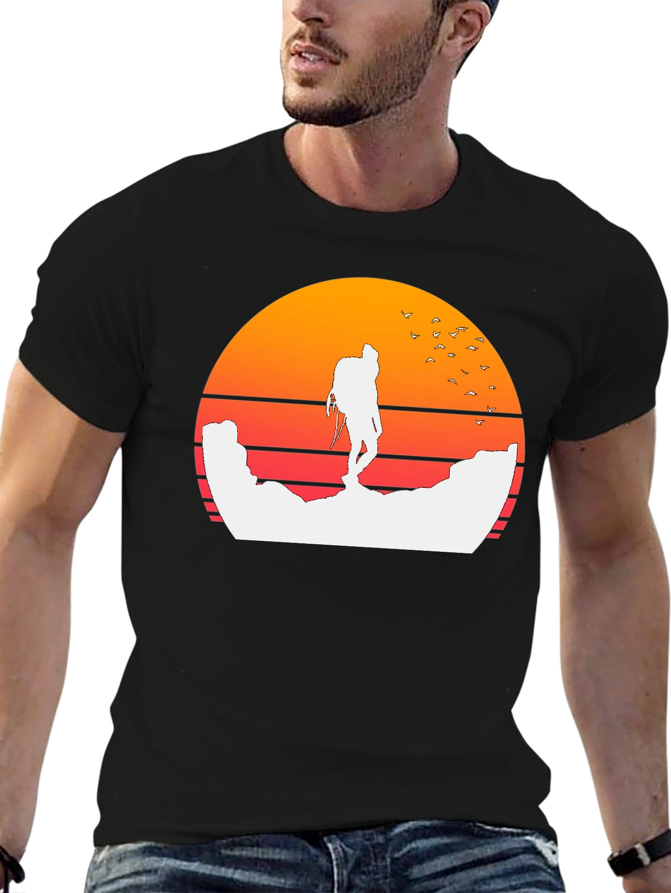 Sunset Hiker Graphic Tee - Adventure Ready!