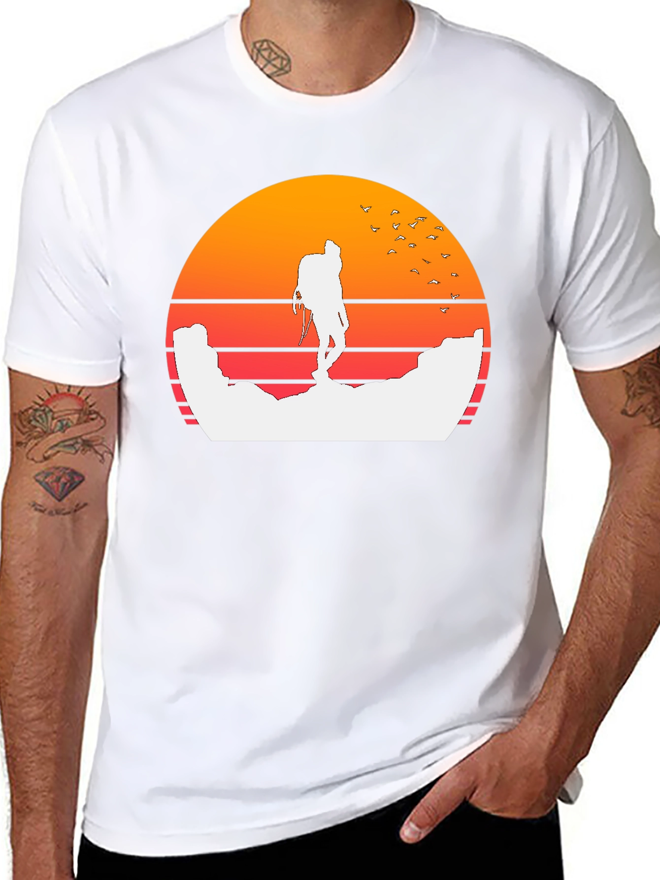 Sunset Hiker Graphic Tee - Adventure Ready!