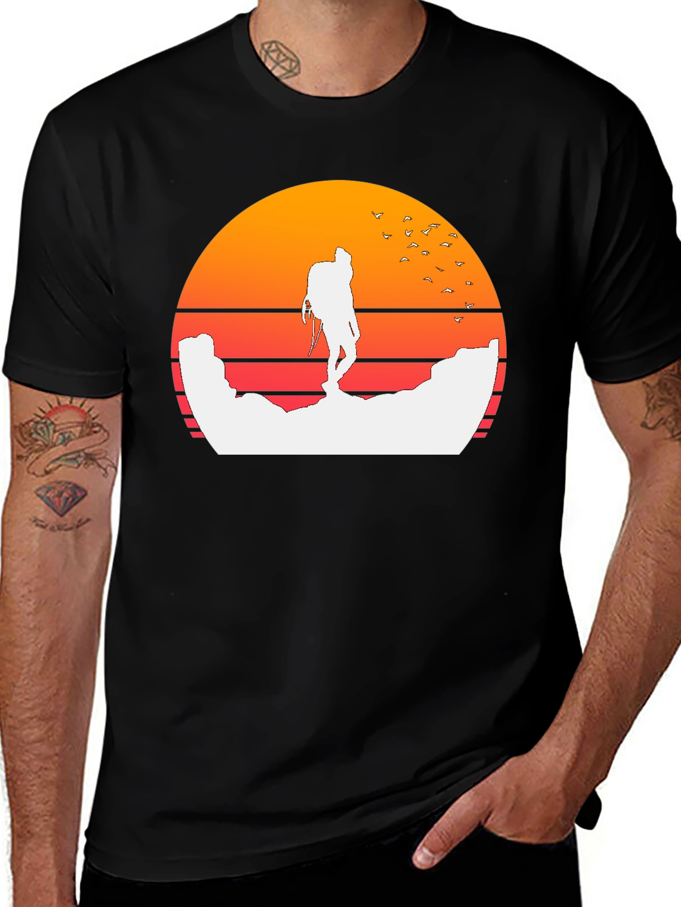 Sunset Hiker Graphic Tee - Adventure Ready!